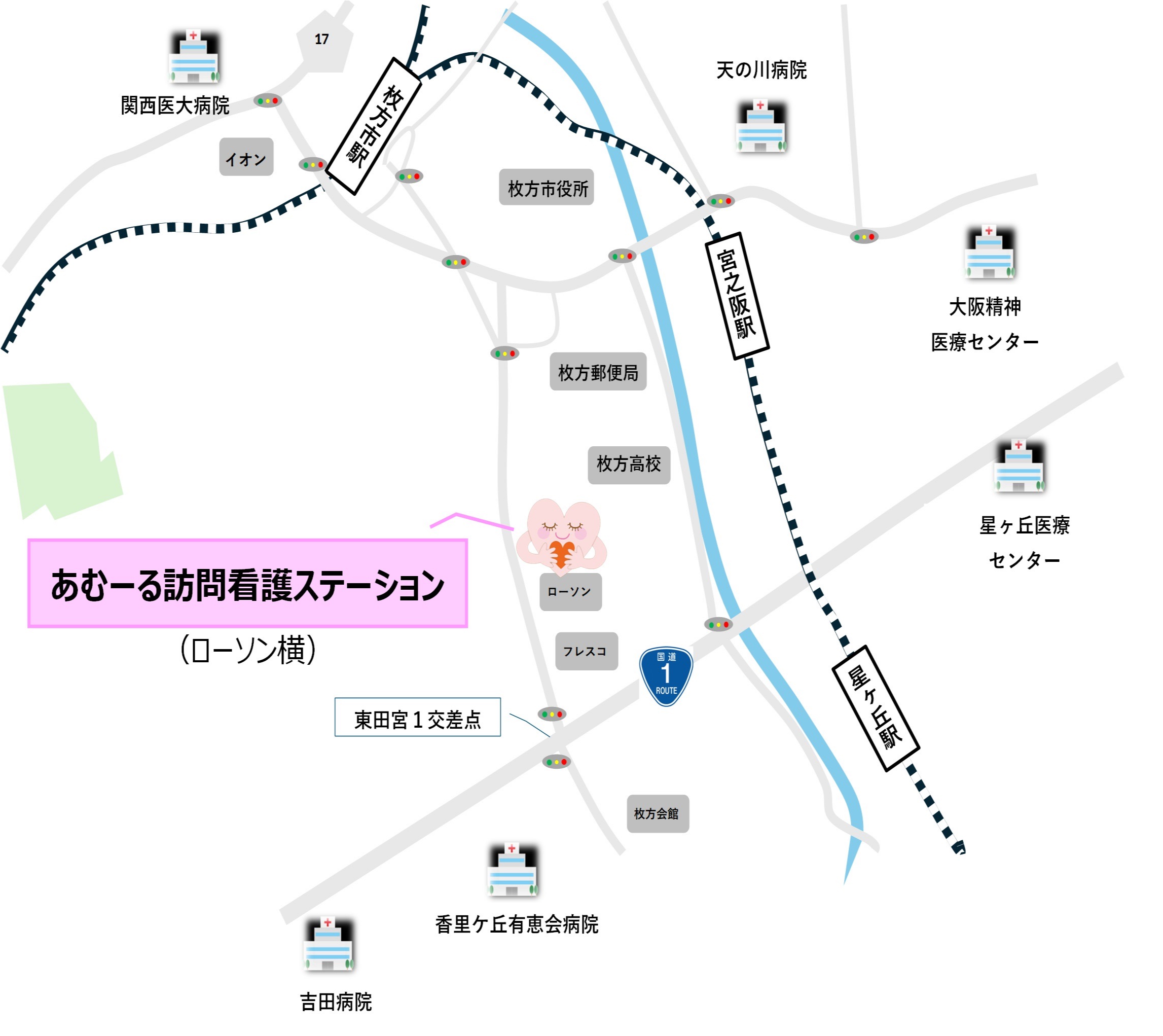 事業所までの地図